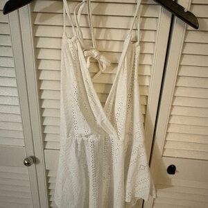 SHEIN White Eyelet Blouse
